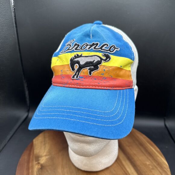 Ford Bronco Retro Logo Blue Snapback Hat Officially Licensed Pre-Owned Cap - Picture 1 of 6